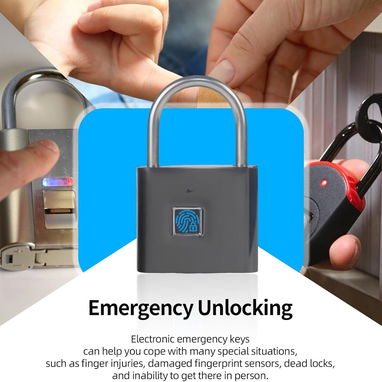 * Candado de huellas biòmetricas con llave de emergencia - Img 123321119
