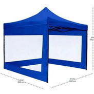 Carpas azules de 3*3m, son impermeables con paredes transparentes solo disponibles en color Azul - Img 55774307
