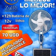Ventilador Recargable 16" con panel solar - Img 56369708