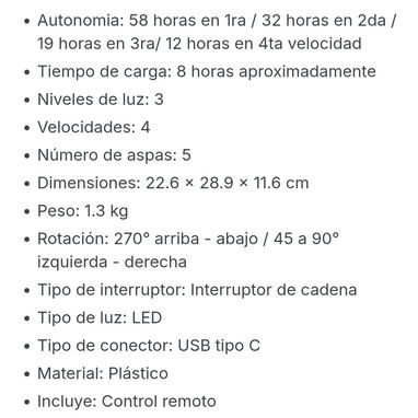 Ventilador recargable portátil 20000 mA. Nuevo en caja. Mensajeria incluida cercano cercano al vedado ,plaza. - Img 122982037