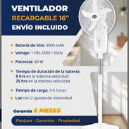 Ventilador recargable de pedestal de 16" - Img 55818502