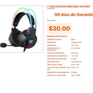 Respalda tus jugadas con los Cascos RGB Onikuma X15 Pro de estreno VPT#-0082 - Img 55656368