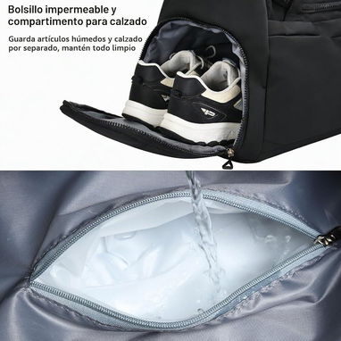 Bolso Deportivo Negro |GRAN CAPACIDAD| - 5/5