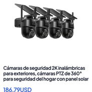 Cámaras de seguridad 2K inalámbricas para exteriores, cámaras PTZ de 360° para seguridad del hogar con panel solar - Img 57020685