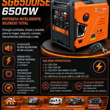 ⚡🔋 INVERTER SIGMA SG6500iSE 6500W Dual Fuel — POTENCIA, TECNOLOGÍA Y SILENCIO 🔋⚡📲 53321047 - 3/3