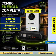 Inversor Infinity 6kw + Bateria 5.12kwh (110-220v) 2750 USD ...51596013...Transporte lugares cercanos (GTH-825) - Img 57016231