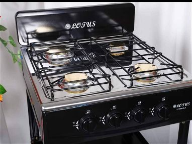 Cocina de gas de 4 hornillas con estante  Mensajería incluida - Img main-image