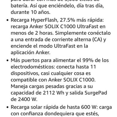 Generador de bateria Ankee Solix C1000 - 5/5
