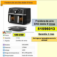 MV-622-Freidora de aire EKO doble 9 litros.....100 USD...51596013....Transporte costo adicional - Img 55811158