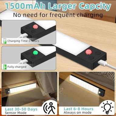 Lámpara recargable con sensor de movimiento larga duración - Img 125089446