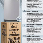 ¡LAVADORA LG 9KG AUTOMÁTICA — NUEVA EN CAJA! 370USD - Img 56456290