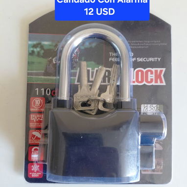 La Habana. 53584876 o 76471065 *Candado con Alarma para Moto, Bicicleta , Portones o Almacenes  De 110 dB , Resistente a - 2/2