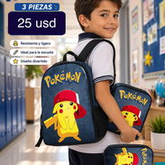 Mochila Pokémon (cartuchera,merendero y mochila) - Img 57999507