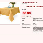 Precio y calidad en el Mantel de 0.53 lb estable pro hoy mismo ya pro VPT#-0192 - Img 55436328