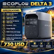 💥ECOFLOW Delta 3⚡Potencia Nominal 1800 W⚡Potencia Pico 3600 W⚡Capacidad en Batería 1024 W/h⚡Entrada Solar 500 W - Img 58363346