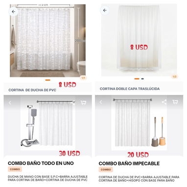 Alfombras para baños, cortinas, útiles del hogar - Img 127460827