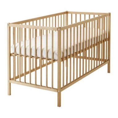 馃毃 Cuna + Colch贸n Original 馃毃 120x60 馃搶 CUNA DE MADERA MACIZA IKEA (Modelo SNIGLAR) - Img 127775180