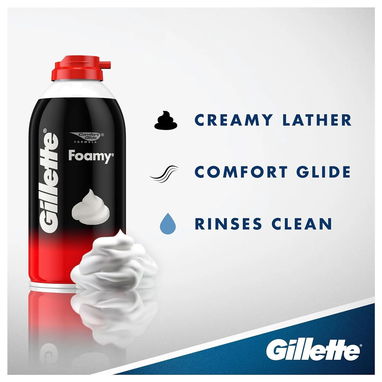 CREMA DE AFEITAR GILLETTE FOAMY (11OZ) - 3/4