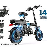 Bicicleta eléctrica plegable para exteriores, motor de 500 W, batería de 48 V 15 Ah, amortiguación de 14 niveles, autono - Img 58014786