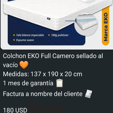 Colchones, Camas, juegos de muebles para sala y comedor - Img 122724258