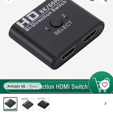 Se vende conmutador HDMI, cable para routers, adaptador HDMI, VGA, mini display port, fuente de alimentación - Img 121022310