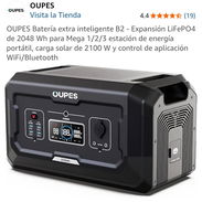 ⚡ Batería Extra OUPES B2 🔋 2048 Wh Capacidad LiFePO4 (Expandible hasta 5120 Wh) 🧾 Garantía de 30 días  🚛 Transporte x - Img 56939376