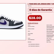 TENIS NIKE AIR JORDAN GRIS Y VIOLETA . - Img 57104562
