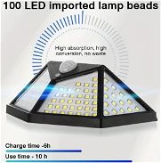Lámpara De Pared Con Sensor De Movimiento De 100 LED Nuevos, Carga Solar, Resistente Al Agua, Lámpara De Pared Luminosa - Img 45810675