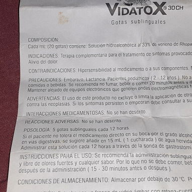 VIDATOX GOTAS DE VENENO ALACRÁN PARA CANCER - Img 123858292
