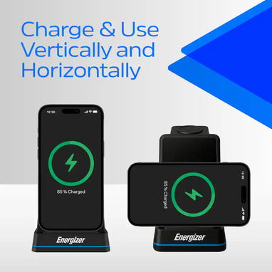 CARGADOR INALÁMBRICO ENERGIZER 3 EN 1 QI 15W RGB IPHONE AIRPODS APPLE WATCH ENVÍO DISPONIBLE + GARANTÍA - 8/10