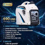PLANTA PULSAR 2300W INVERTER SILENCIOSA - 690 USD - PORTÁTIL - Img 57089097