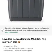 Lavadora Semiautomática MILEXUS 7KG Nueva en caja - Img 57488894