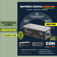 FG-BATERIAS LifePo4 [25.6v/2560 Wh]  (1 y 2 puertos Externos)..600 USD...56579735.....Envio Gratis.... Garantía 1 año - Img 56371557
