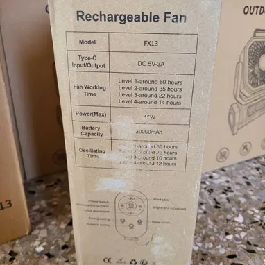 Ventilador recargable - Img 123270929