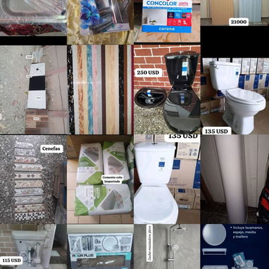 Juegos de baño 🚽, Fregaderos Azulejos cintillos y bloques de cristal 🔮🔮 - Img 120460632