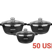Set de cazuelas antihaderentes , sirven para todo tipo de cocina - Img 55179958