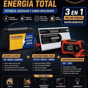 *Inversor Onda pura 🔌* 4000W⚡️ 12V DC A 110V AC *Batería LiFePO4*🔋 12.8V 100Ah⚡️ - Img 56611959