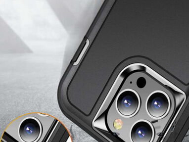 Forro negro de 3 piezas con alta protección anticaidas (militar)para iPhone y Samsung gama alta. - Img 65757941