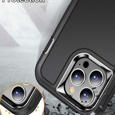 Forro negro de 3 piezas con alta protección anticaidas (militar)para iPhone y Samsung gama alta. - Img 88928716
