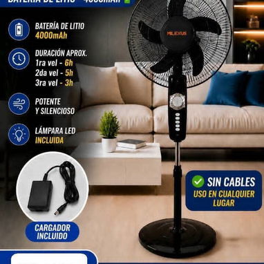 Ventiladores recargables de pedestal - Img 124283832