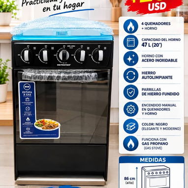 Cocinas de gas de 4 hornillas+horno - 2/2