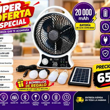 VENTILADORES RECARGABLES DE 20000mHa Y DE PEDESTAL MARCA ELFO DE 74 USD(se recogen en San Miguel del Padrón) - 5/5