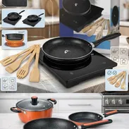 COMBO: COCINA DE INDUCCIÓN + JUEGO DE CAZUELAS - Img 55517577