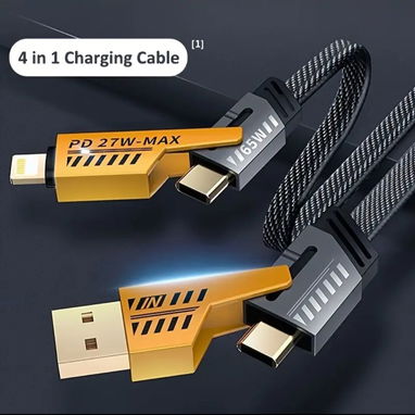 Cable 4 en 1/ iPhone iPad Android micro USB USB tipo C - Img 124239194