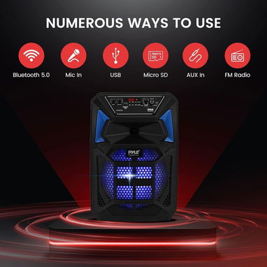 Pyle Altavoz PA Bluetooth portátil 400W - Bocina Karaoke con Micrófono 🌐 - Img 127560126