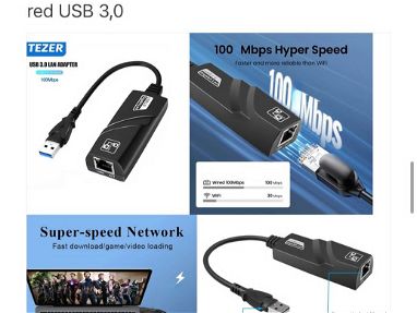 Adaptador USB 3,0 a Rj45 Lan Ethernet - Img main-image-45708032