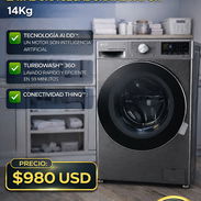 Lavadora Secadora al vapor LG 14 kg,Tecnologia IA DD , TurboWash 360 ,Conectividad Remota con Wifi +OFERTA DE 12GB DE - Img 55001334
