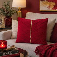 Cojín Decorativo con Listón Dorado - Img 56198395