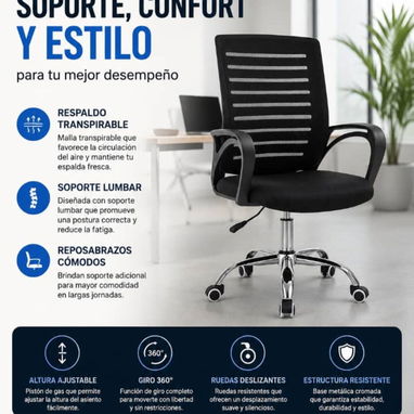 Silla de oficina (fijas, giratorias, ejecutivas) y mesas de oficina (buró de escritorio) - 2/10