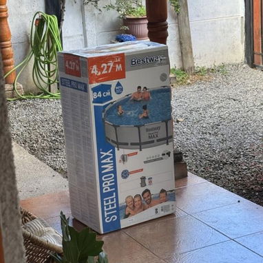 PiscinaBESTWAY pro max 4.27M x 84CM _ 320 USD  Del cotorro con mensajerí - Img 122939343